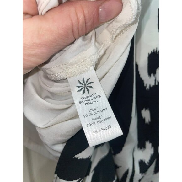 Athleta Womens Black & White Ikat Bloom Ripple Maxi Dress XS/S - Picture 12 of 14